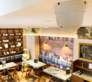Internal CCTV in a cafe in Edinburgh